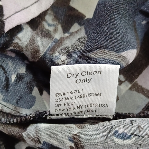 Parker Floral Office Business Sz XS Pleated Button Down Front Blouse - Picture 9 of 11